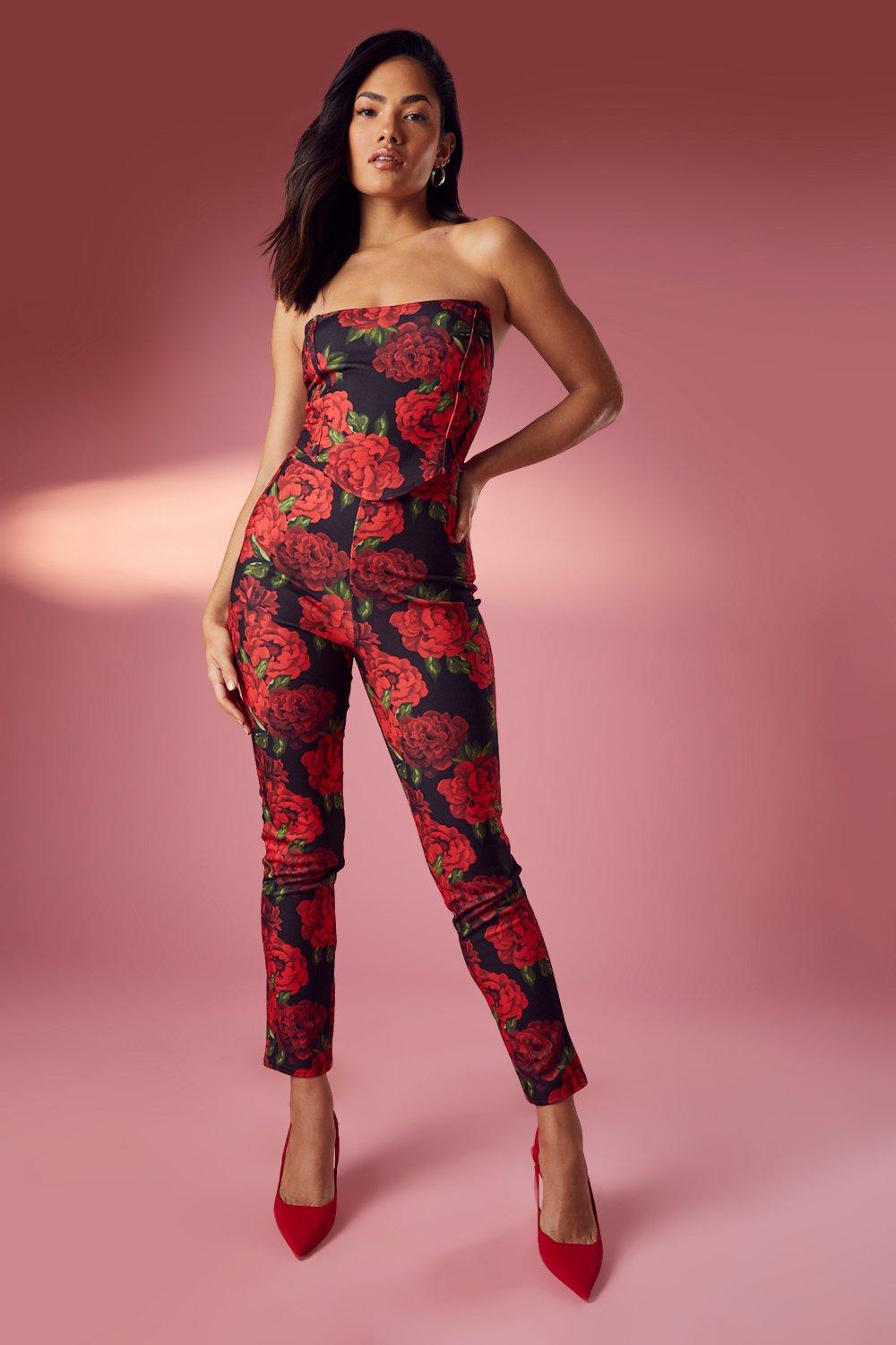 boohoo floral trousers